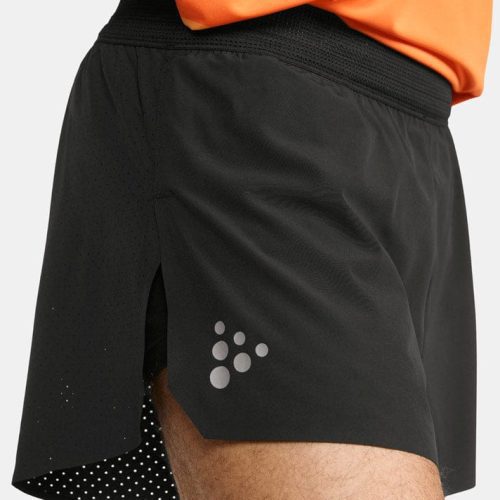 women s pro hypervent split shorts 2 black ss24 craft up and running 41222809747695